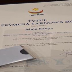 Maja Rzepa z tytułem "Prymusa Tarnowa 2026"